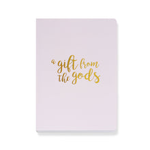 Load image into Gallery viewer, A Gift From The Gods Calligraphy Slogan Pink A5 Notebook
