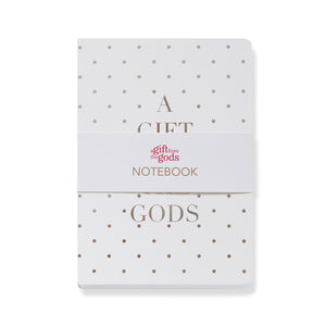 A Gift From The Gods Polka Dot White A5 Notebook