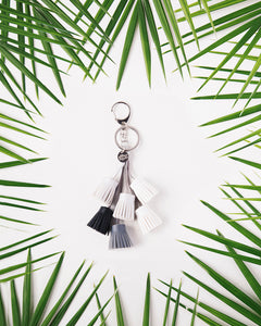 A Gift From The Gods White Tassels Keyring