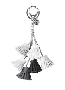 A Gift From The Gods White Tassels Keyring