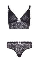 Load image into Gallery viewer, A Gift From The Gods Black Lace Bralet and Brief Set
