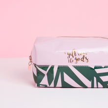 Load image into Gallery viewer, A Gift From The Gods Tropical Pink Square Cosmetic Bag
