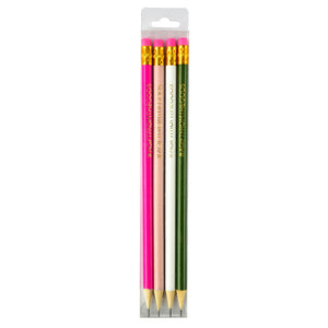 A Gift From The Gods Calligraphy Tropical Pink Set of 4 Pencils