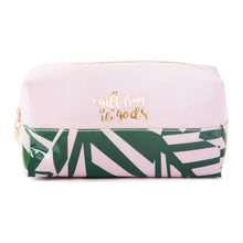 Load image into Gallery viewer, A Gift From The Gods Tropical Pink Square Cosmetic Bag
