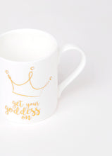 Load image into Gallery viewer, Get Your Goddess On Crown White Mug
