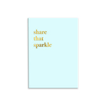 Load image into Gallery viewer, Share That Sparkle A3 Wall Art Print - Aqua Typography