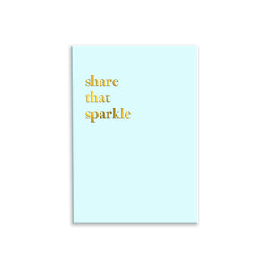 Share That Sparkle A3 Wall Art Print - Aqua Typography