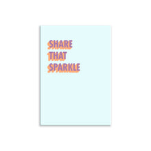 Load image into Gallery viewer, Share That Sparkle A3 Wall Art Print - Aqua 3D Colour Pop