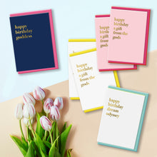 Load image into Gallery viewer, Pack of 6 Happy Birthday Greeting Cards Typography
