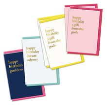 Load image into Gallery viewer, Pack of 6 Happy Birthday Greeting Cards Typography