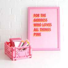 Load image into Gallery viewer, For The Goddess Who Loves All Things A3 Wall Art Print - Pink 3D Colour Pop
