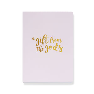 A Gift From The Gods Calligraphy Slogan Pink A5 Notebook