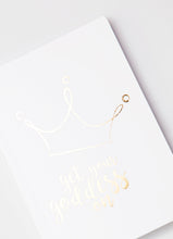 Load image into Gallery viewer, Get Your Goddess On Crown White A6 Notebook
