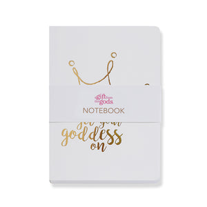Get Your Goddess On Crown White A6 Notebook