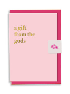 Happy Birthday A Gift From The Gods Greeting Card - White Typography