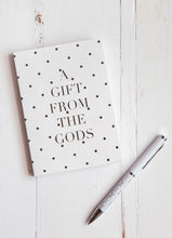 Load image into Gallery viewer, A Gift From The Gods Polka Dot White A6 Notebook
