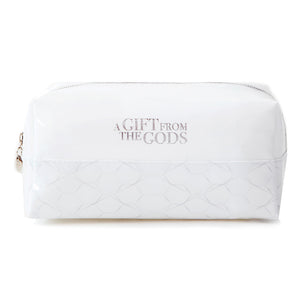 A Gift From The Gods Geo White Square Cosmetic Bag