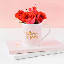 Load image into Gallery viewer, A Gift From The Gods Calligraphy Slogan Pink Mug
