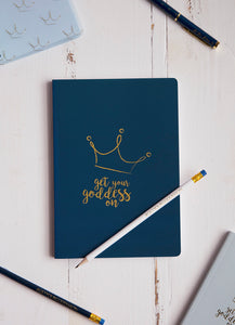 Get Your Goddess On Crown Blue A5 Notebook
