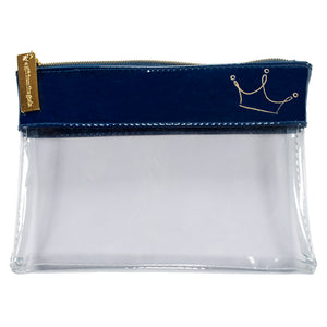 Get Your Goddess On Crown Blue Clear Pouch