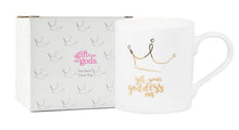 Load image into Gallery viewer, Get Your Goddess On White Mug and Gold Trinket Dish Set
