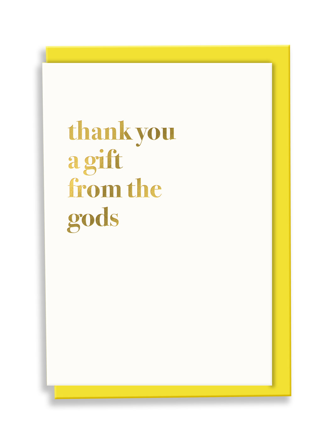 Thank You A Gift From The Gods Greeting Card - White Typography
