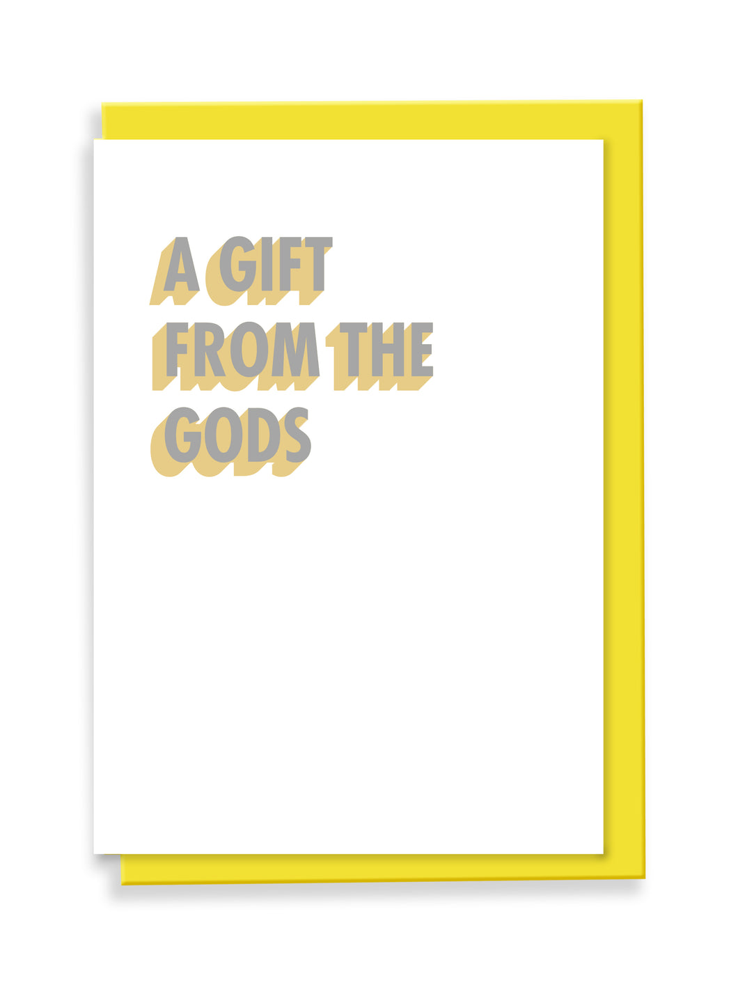 A Gift From The Gods Greeting Card - White 3D Colour Pop