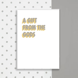 A Gift From The Gods Greeting Card - White 3D Colour Pop