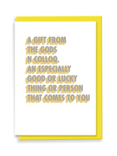 Load image into Gallery viewer, A Gift From The Gods Definition Greeting Card - White 3D Colour Pop
