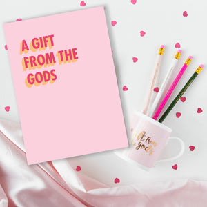 A Gift From The Gods Greeting Card - Pink 3D Colour Pop