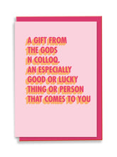 Load image into Gallery viewer, A Gift From The Gods Definition Greeting Card - Pink 3D Colour Pop
