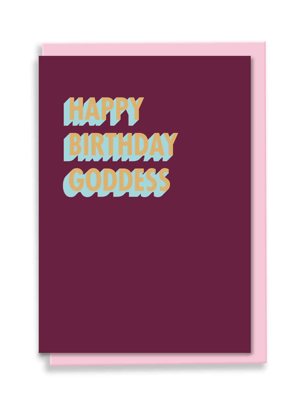 Happy Birthday Goddess Greeting Card - 3D Colour Pop