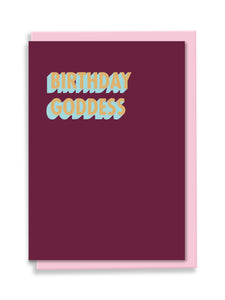 Birthday Goddess Greeting Card - 3D Colour Pop