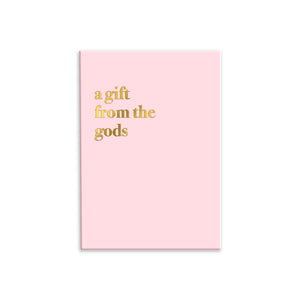 A Gift From The Gods A3 Wall Art Print - Pink Typography