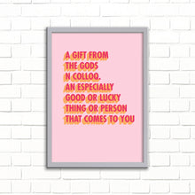Load image into Gallery viewer, A Gift From The Gods Definition A3 Wall Art Print - Pink 3D Colour Pop
