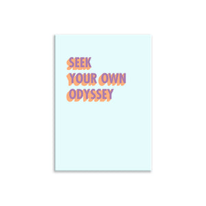 Seek Your Own Odyssey A3 Wall Art Print - Aqua 3D Colour Pop